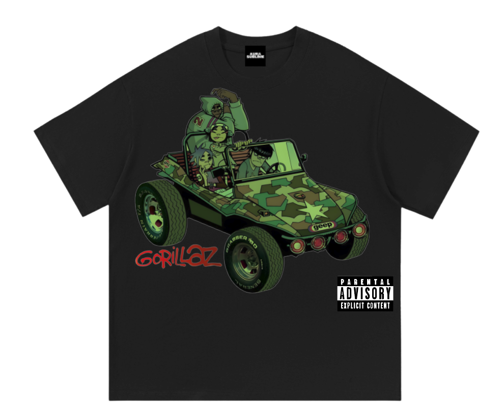 Gorillaz Jeep Edition camiseta negra