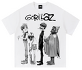Camiseta blanca Gorillaz Monochrome