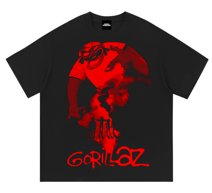 Gorillaz Red Demon camiseta negra