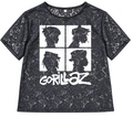 Gorillaz Silhouettes blusa de encaje negro