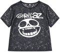 Gorillaz Skull blusa de encaje negra