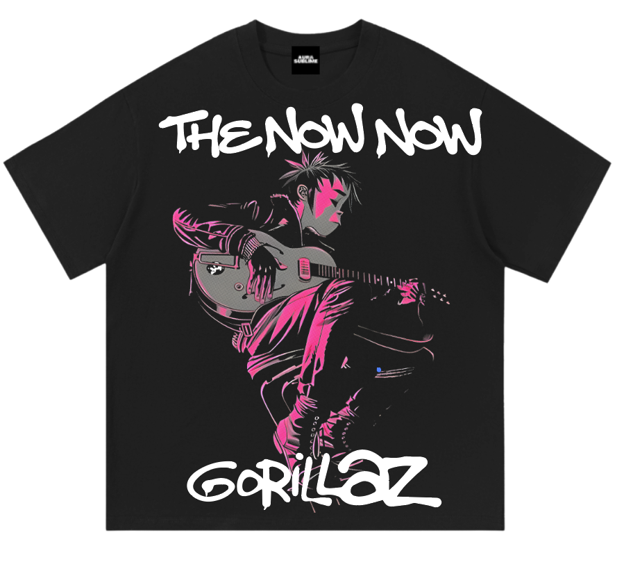 Gorillaz The Now Now camiseta negra