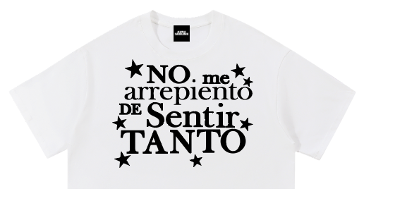 Imagen ilustrativa crop top Blanco estampado Negro