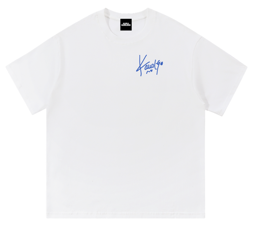 Karol G Firma Azul blanca vista frontal