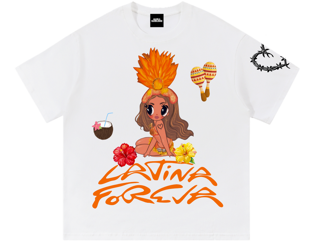 Karol G Latina Foreva Tropical blanco, frente