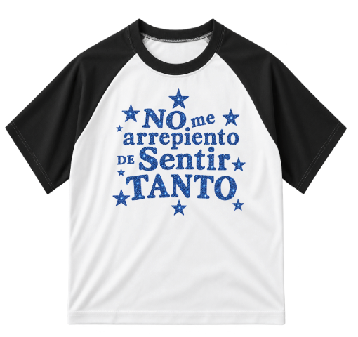 Karol G ranglán manga corta No me arrepiento de sentir tanto azul