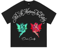 Diseño 12 Hadas Dúo, camiseta negra estampado frontal